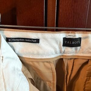 Talbots Khaki Hampshire Ankle Pants